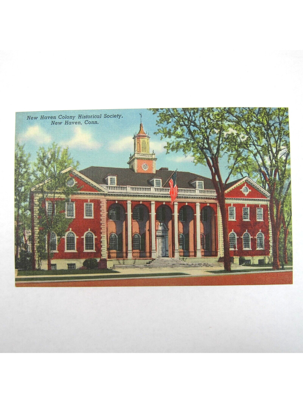 Vintage 1930-40s Linen Postcard New Haven Colony Historical Society Connecticut